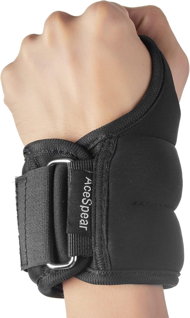 AceSpear Wrist Weights with Thumb Loops Lock for Men Women 1lb*2 2lbs*2 3lbs*2 Ankle Weights Weighted Gloves for Running Strength Training Walking Exercises - Image 1